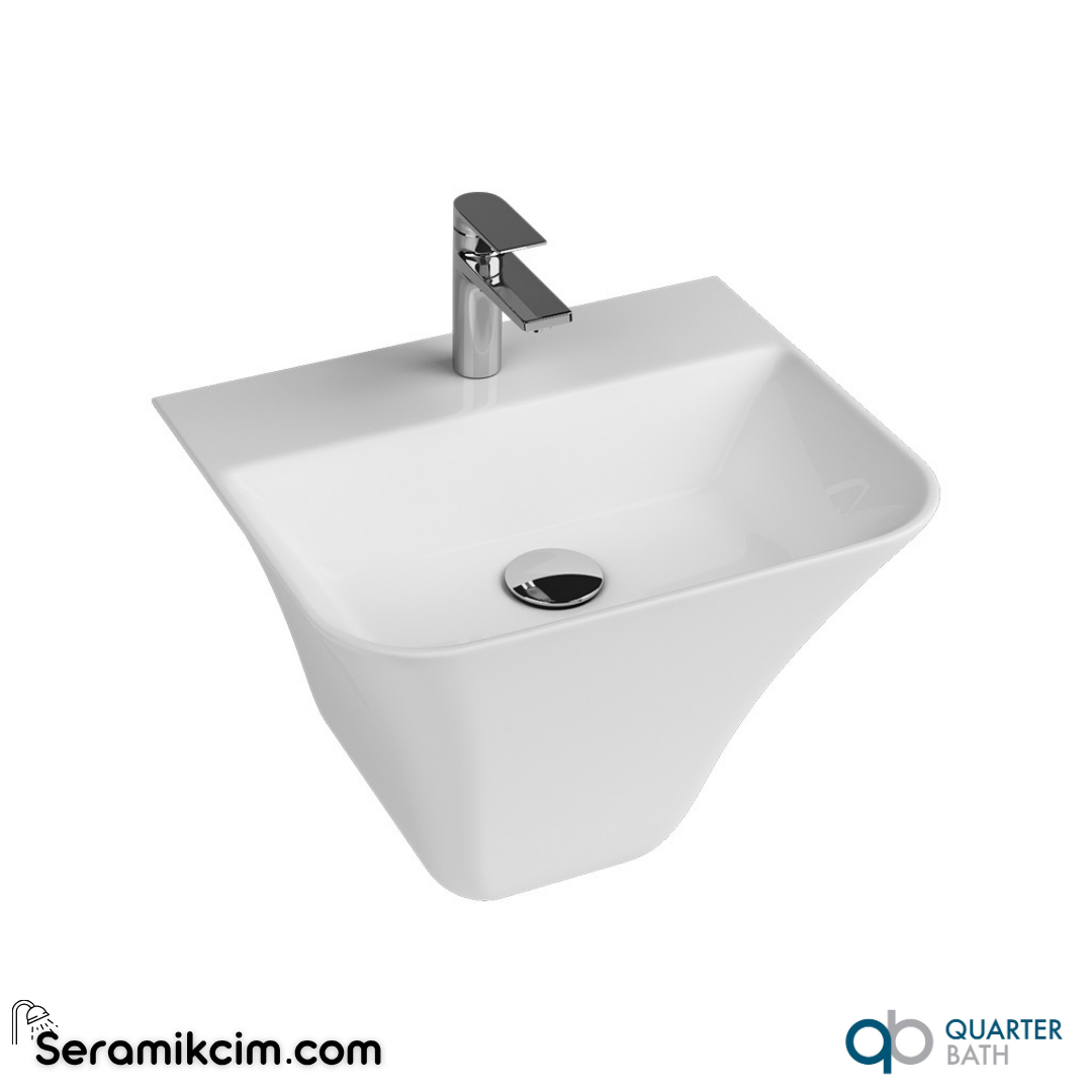 Quarter Bath Cross Grand Asma Monoblok Lavabo Beyaz - 70CG26001
