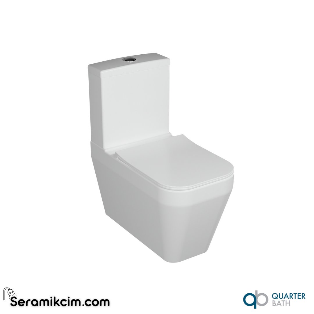 Quarter Bath Cross Grand Duvara Sıfır Takım Klozet Beyaz - 70CG06001