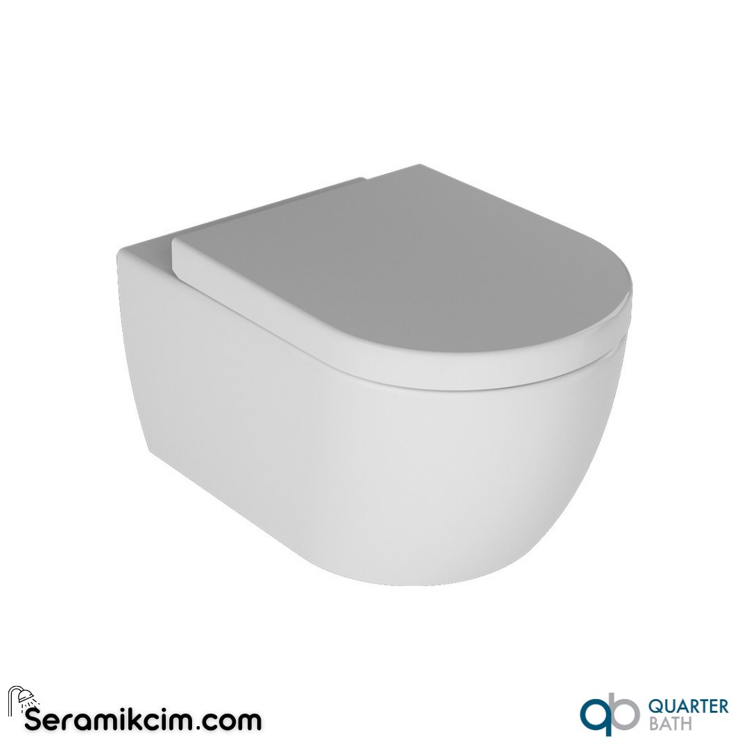 Quarter Bath Deep Rimless Asma Klozet 54cm Beyaz - 70DE03054