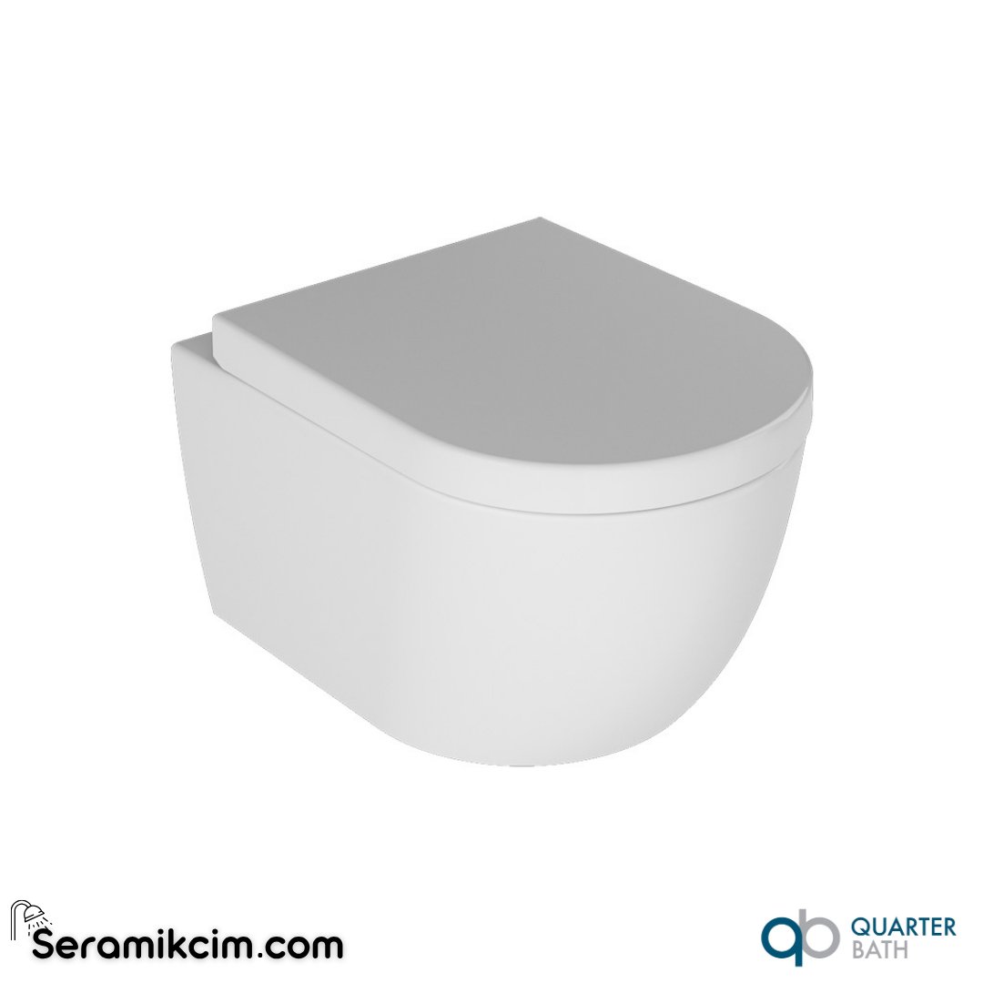 Quarter Bath Deep Rimless Asma Klozet 49cm Beyaz - 70DE03049