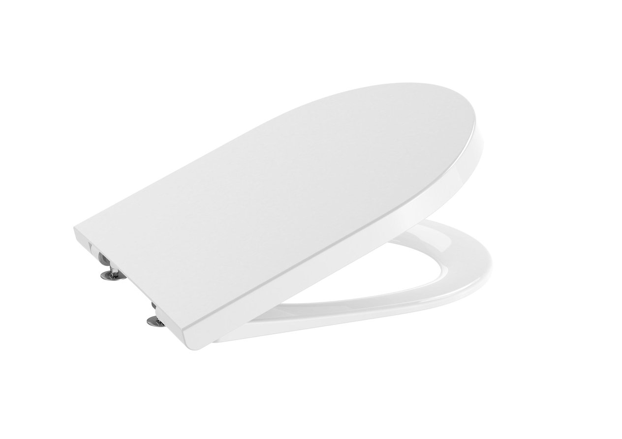 Roca Inspira Round SUPRALIT® Klozet kapağı, Beyaz, Yavaş Kapanır A80152200B - A80152200B
