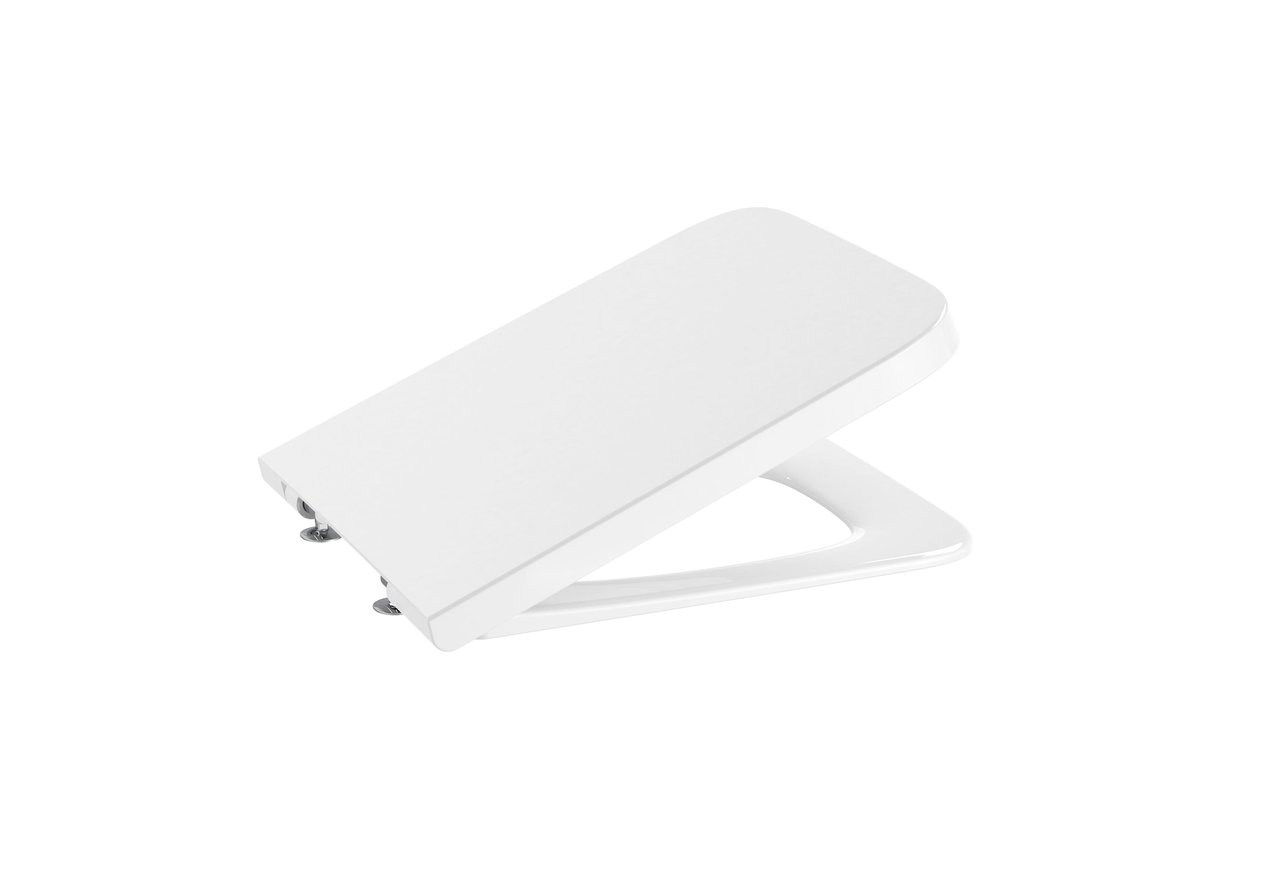 Roca Inspira Square SUPRALIT® Klozet kapağı, Beyaz, Yavaş Kapanır A80153200B - A80153200B