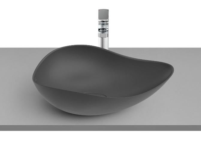 Roca Ruy Ohtake Tezgah Üstü Lavabo Onyx (Mat Siyah) 540 x 375 mm A327A13640 - A327A13640