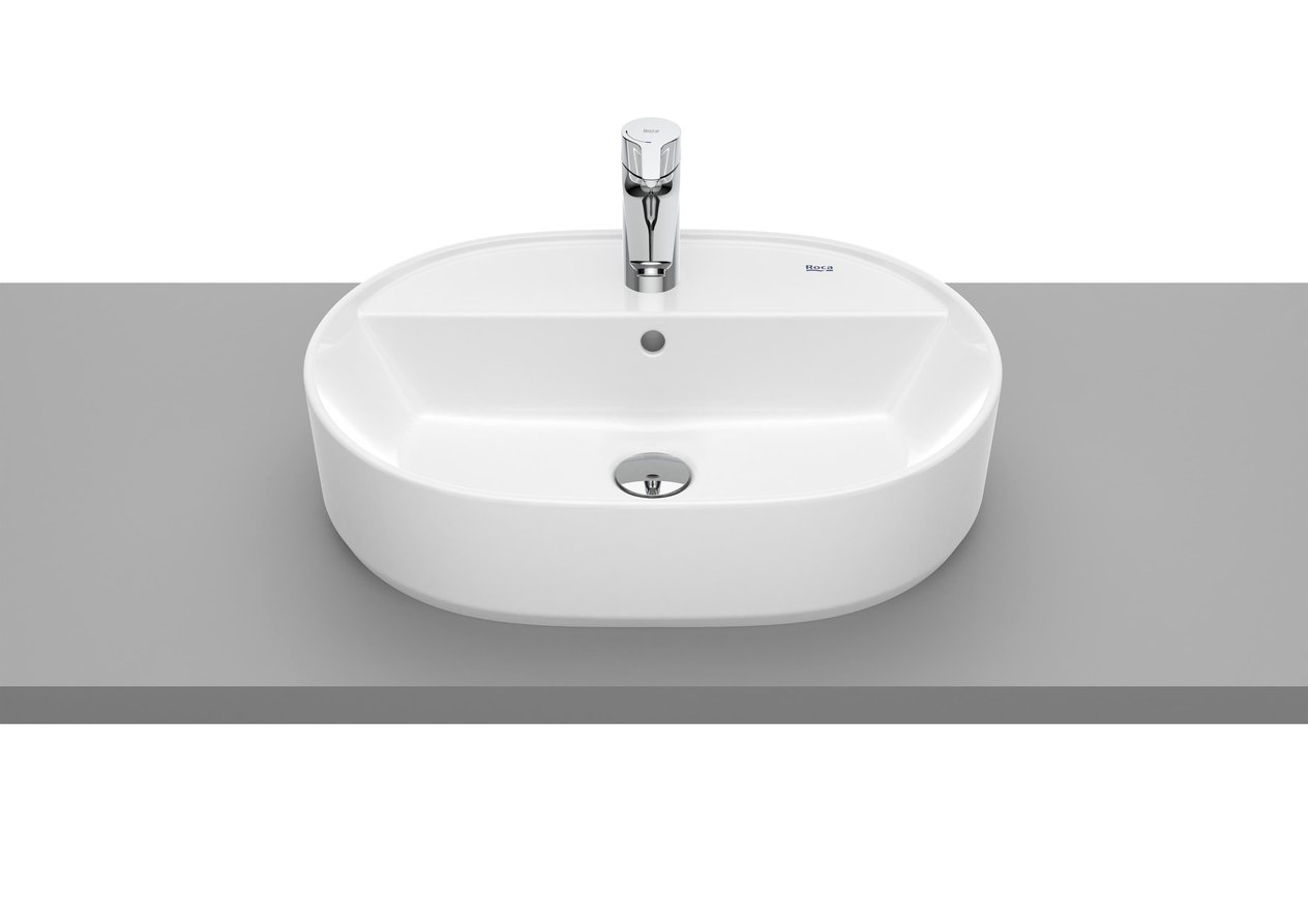 Roca The Gap Round Tezgah Üstü Lavabo Beyaz 550 x 400 mm A3270Y0000 - A3270Y0000