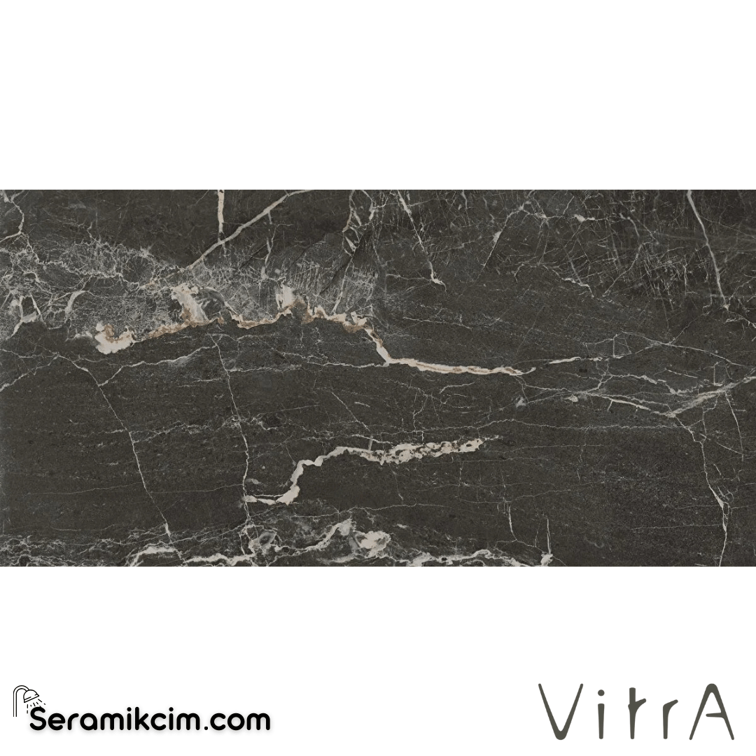 Vitra 60X120 Marmori St. Laurent Siyah Full Lappato K947011FLPR1VTSP - K947011FLPR1VTSP