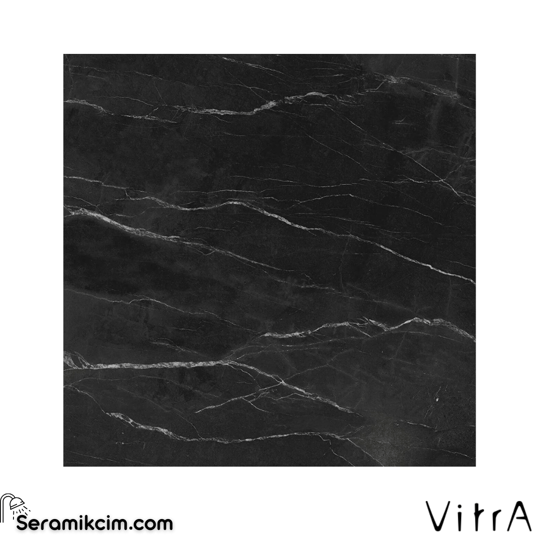 Vitra 60X60 B&W Star Siyah Lappato