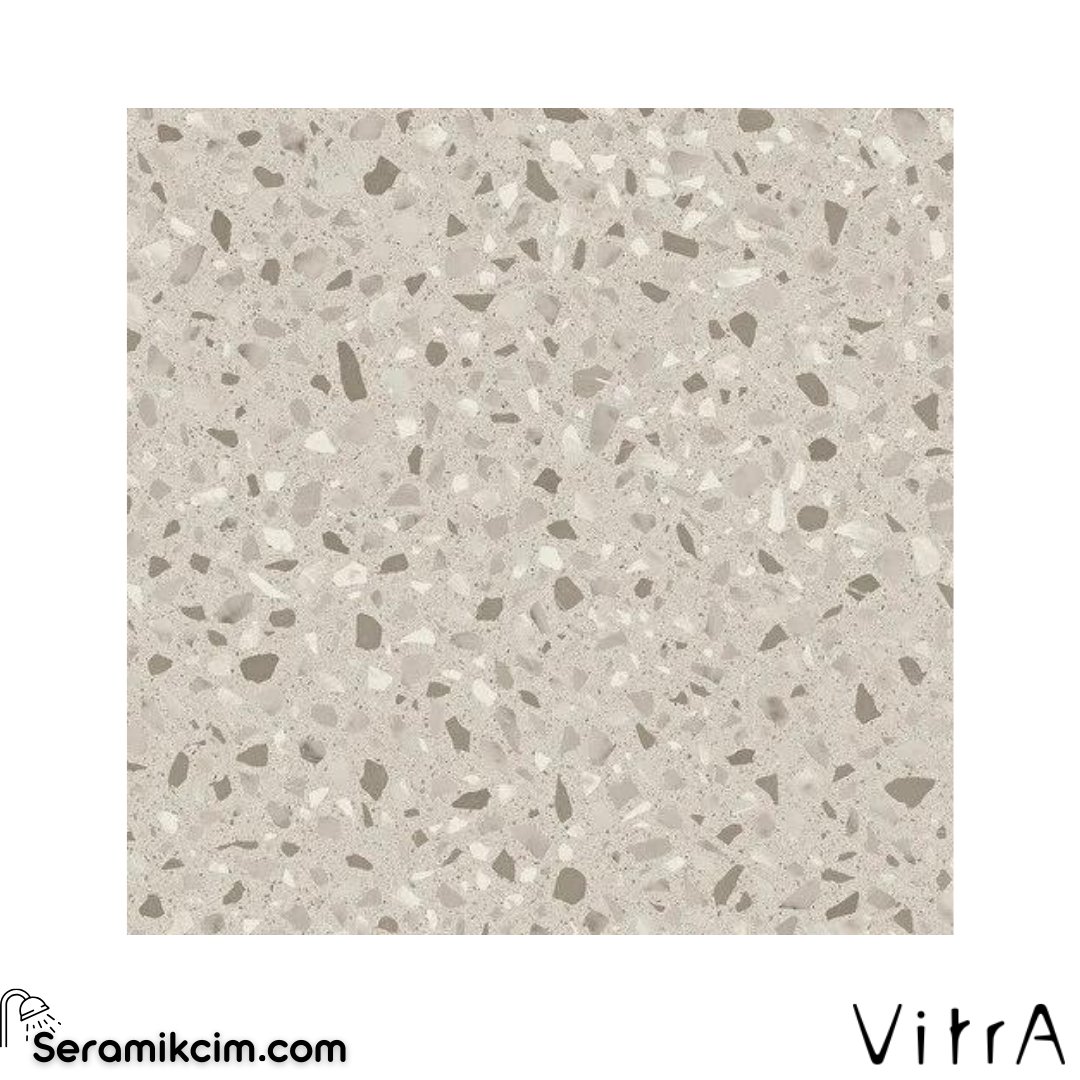Vitra 60X60 CementMix Flake Geo Açık Grej Mat R10A 7R