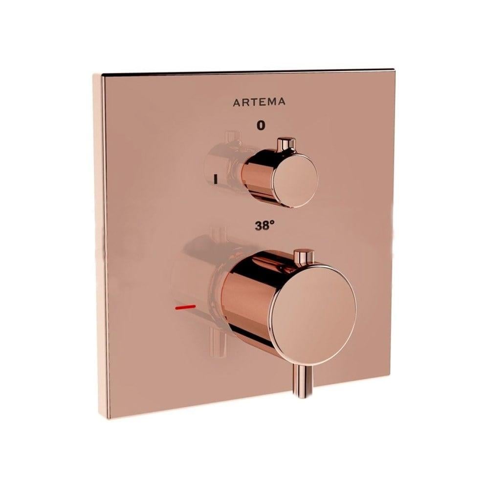 Vitra Aquaheat Square Ankastre Termostatik Banyo Bataryası (V-Box Sıva Üstü Grubu), Bakır - A4266826