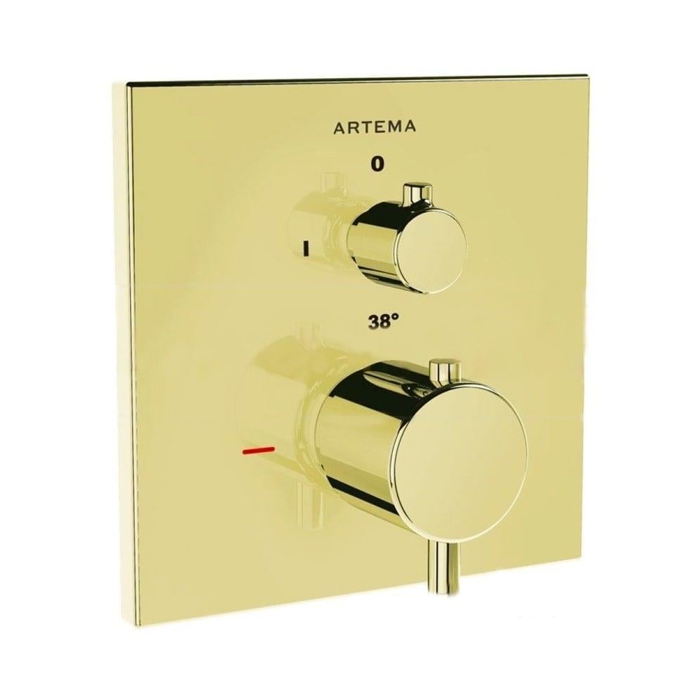 Vitra Aquaheat Square Ankastre Termostatik Banyo Bataryası (V-Box Sıva Üstü Grubu), Altın - A4266823