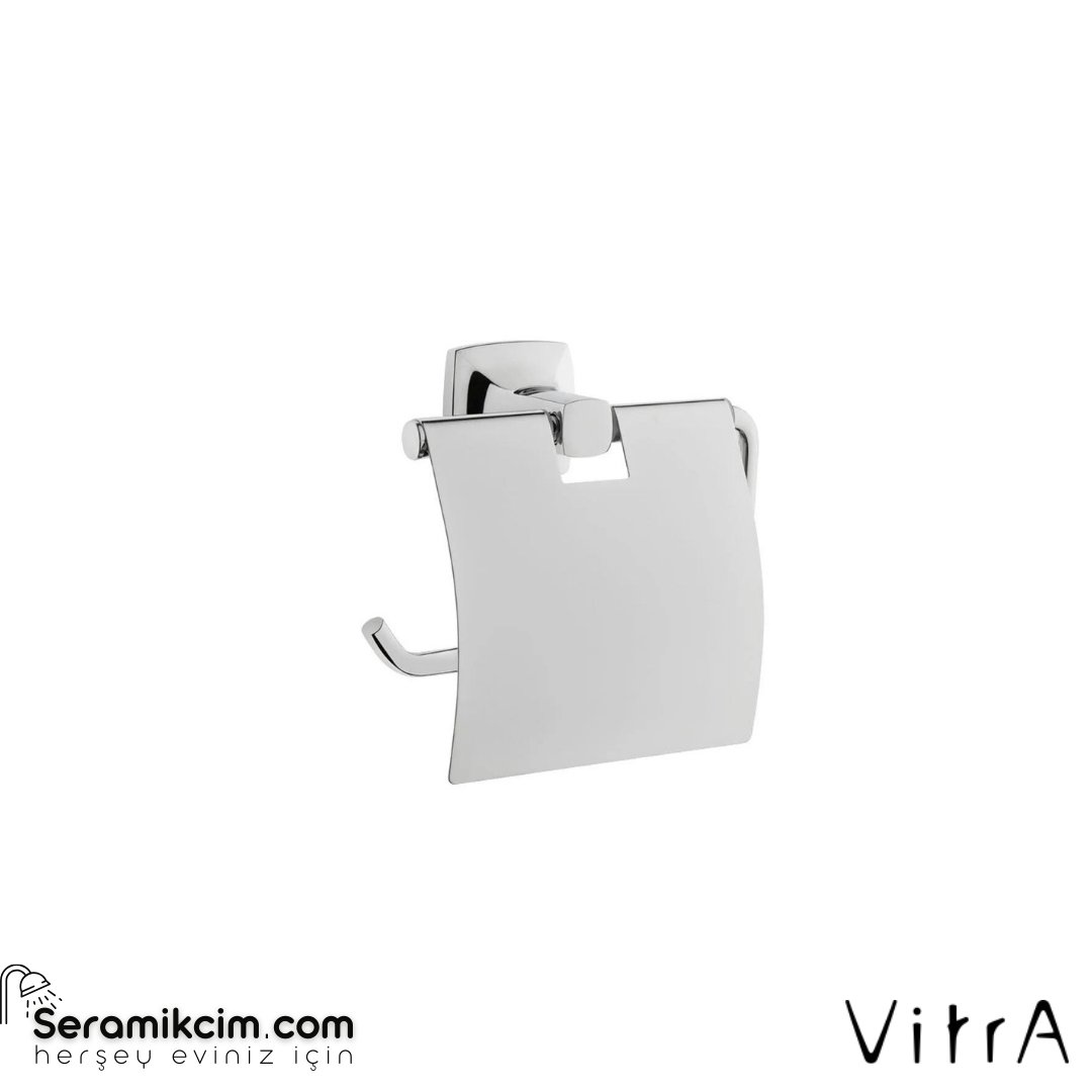 Vitra Base 400 Tuvalet Kağıtlığı, Kapaklı, Krom