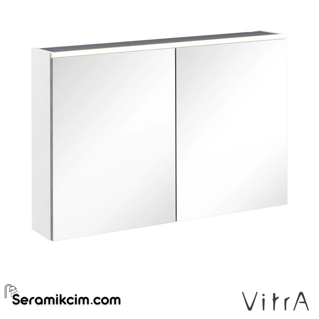 Vitra Core Dolaplı Ayna, 100cm, Mat Beyaz, Aydınlatmalı - 67631