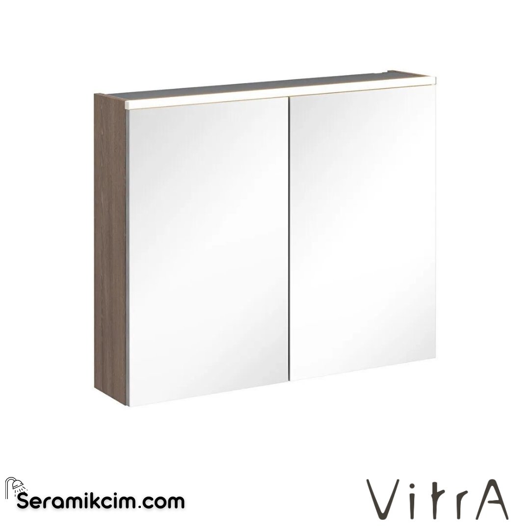 Vitra Core Dolaplı Ayna, 80cm, Aydınlatmalı Moka Meşe 67618 - 67618
