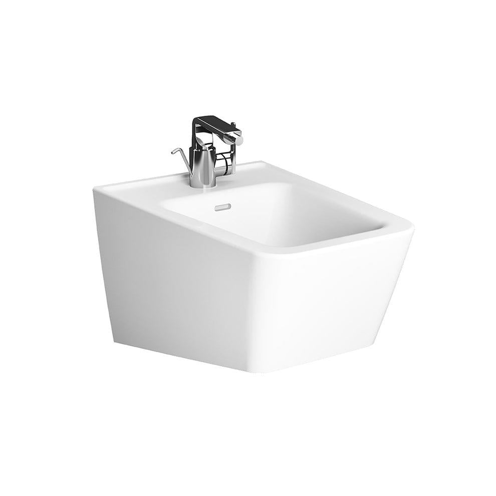 Vitra Equal Asma Bide Gizli Montajlı, 54 Cm Tek Armatür Delikli, Su Taşma Delikli, Yanlardan Deliksiz, Clean, Beyaz - 7246B403-0288