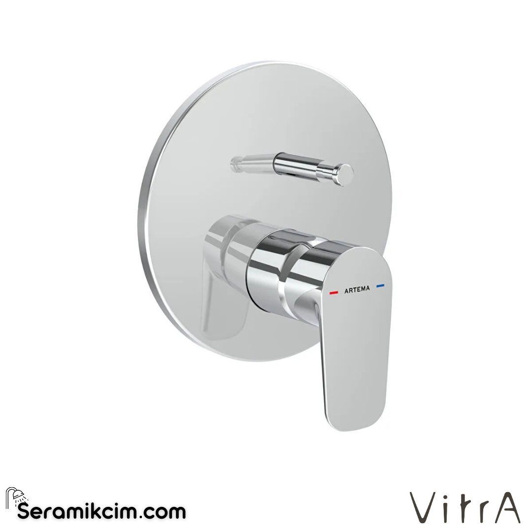 VitrA Flow Soft Ankastre Banyo Bataryası (sıva üstü grubu) Krom A43198 - A43198