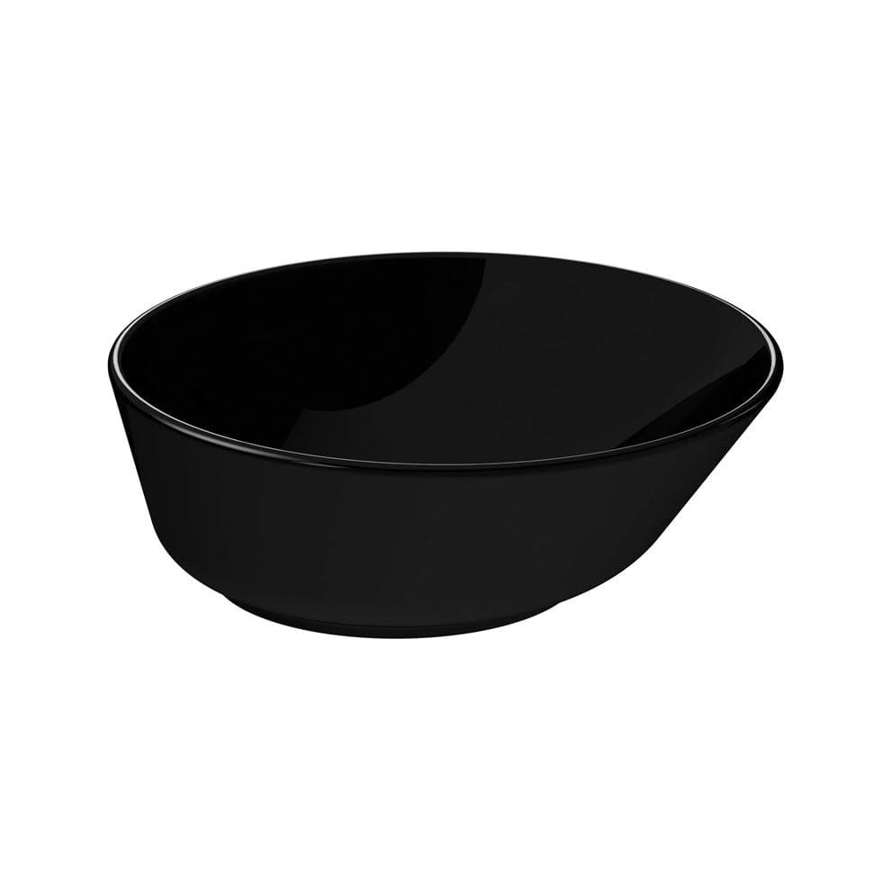 Vitra Geo Çanak Lavabo Yuvarlak, Kompakt, 40X38 Cm Armatür Deliksiz, Su Taşma Deliksiz, Siyah - 7421B070-0016
