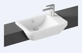 VitrA Integra Yarım Tezgah Lavabo Yuvarlak, Kompakt, 55x37 cm Sağdan Tek Armatür Delikli, Su Taşma Delikli, Beyaz - 7338B003-0001