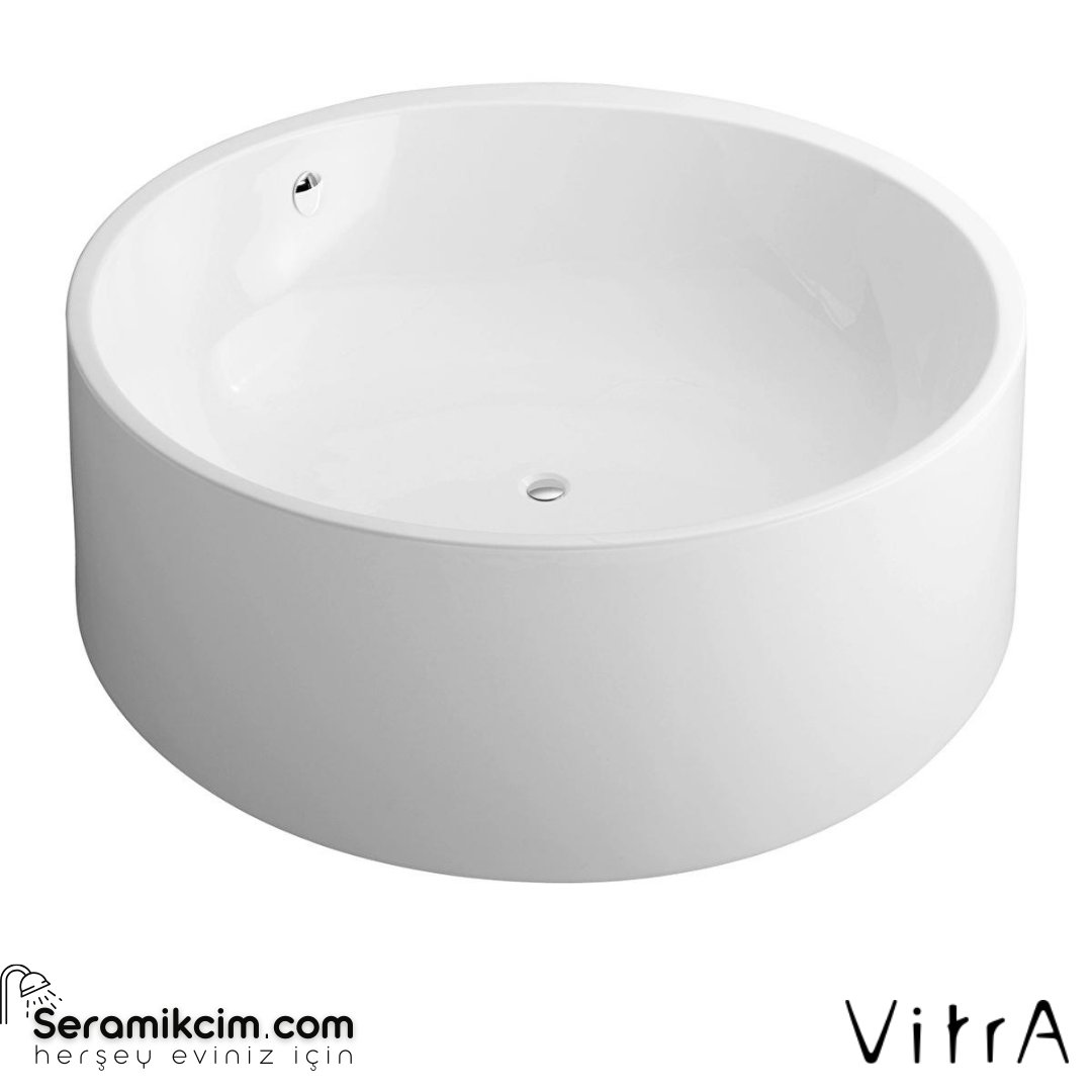 Vitra Istanbul ø160cm Silindir Monoblok Kumandalı Sifon + Ayak Küvet
