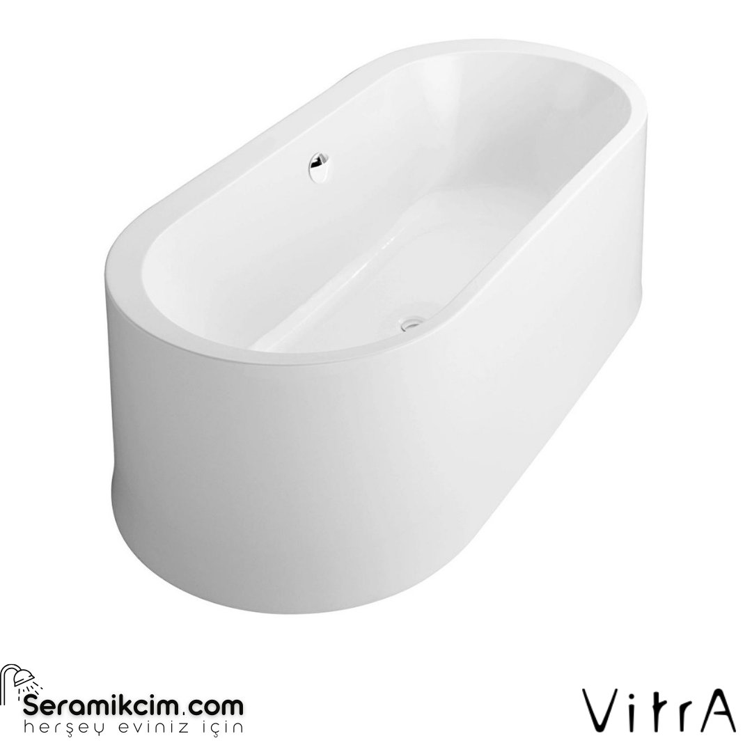 Vitra Istanbul 190X90 Oval Monoblok Kumandalı Sifon + Ayak Küvet