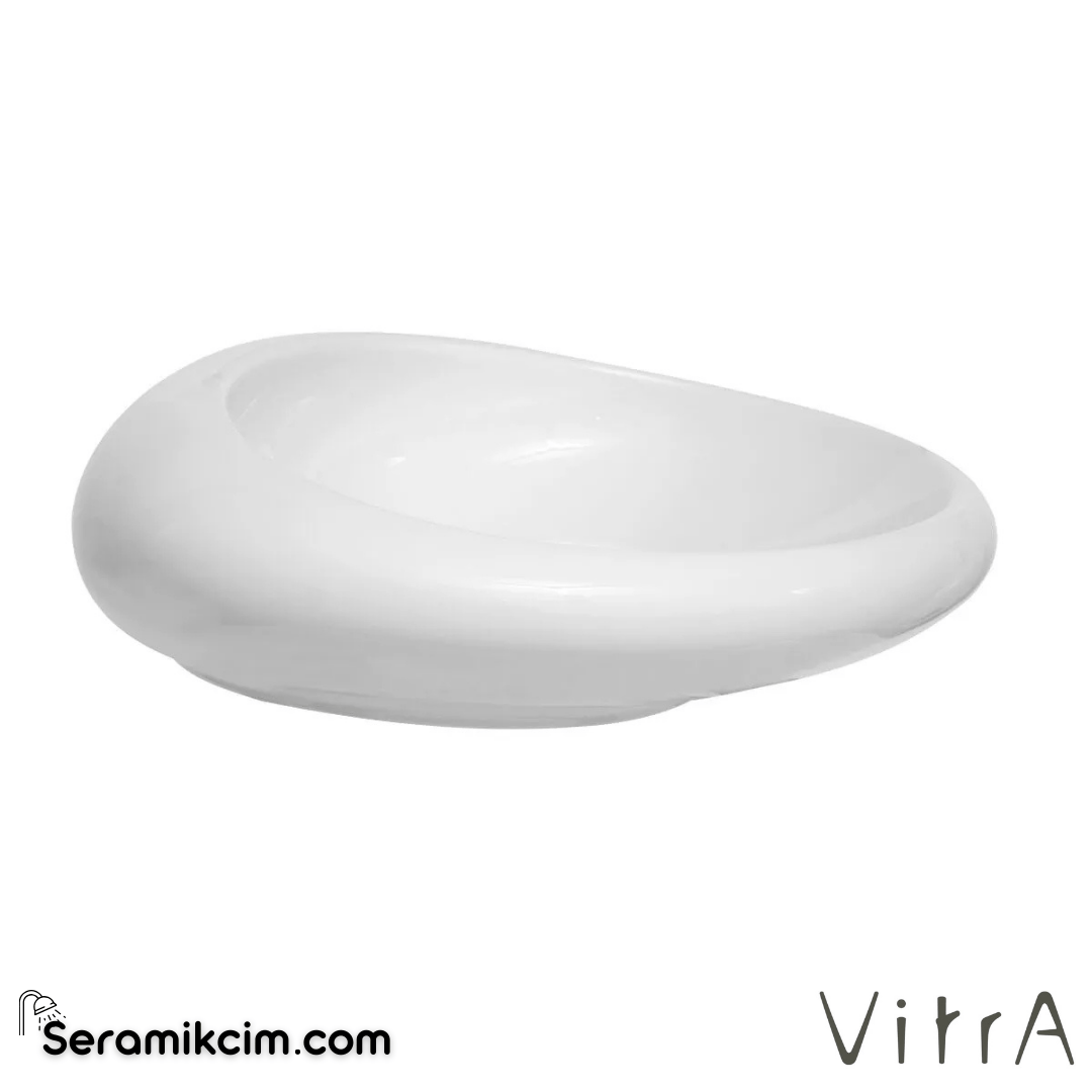 VitrA İstanbul Çanak Lavabo Yuvarlak, 60x55 cm Armatür Deliksiz, Su Taşma Deliksiz, Clean, Beyaz - 4280B403-0016