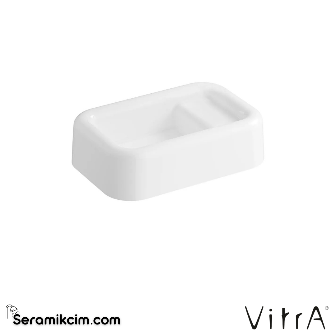 VitrA Liquid Çanak Lavabo Yuvarlak, 60x40 cm Armatür Deliksiz, Su Taşma Deliksiz, Clean, Beyaz - 7315B403-0016