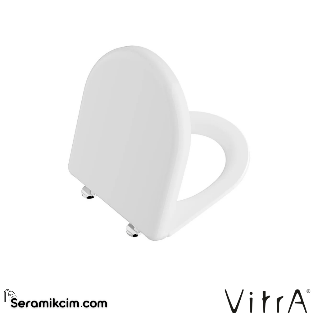 VitrA Liquid Klozet Kapağı Duroplast, Üstten Sıkmalı Yavaş Kapanır, Kolay Sök-Tak, Metal Menteşeli, Beyaz 137-003R009 - 137-003R009