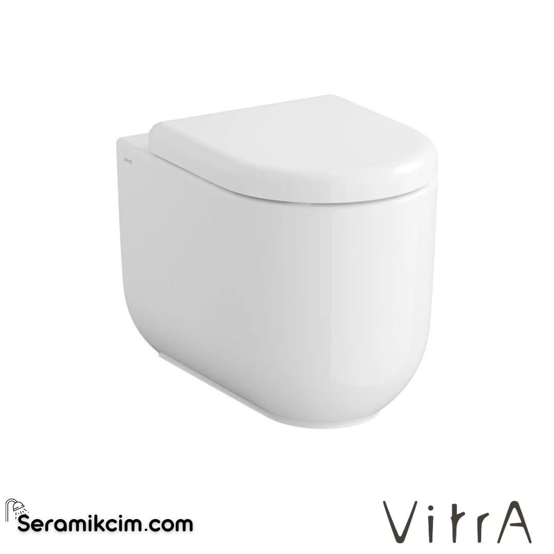VitrA Liquid Yerden Klozet Rim-ex, Duvara Tam Dayalı, 54 cm Taharet Borulu, Taharet Borusu Girişi Sıva Altı Uygulamalı, Clean, Beyaz - 7320B403-0090
