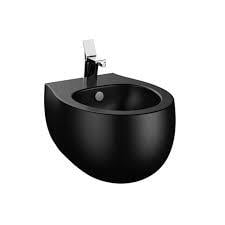 Vitra Memoria Asma Bide Gizli Montajlı, 55 Cm Tek Armatür Delikli, Su Taşma Delikli, Yanlardan Deliksiz, Clean, Mat Siyah