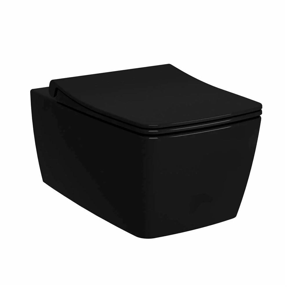 VitrA Metropole Asma Klozet Rim-ex, Gizli Montajlı, 56 cm Taharet Borulu, Taharet Borusu Girişi Sıva Altı Uygulamalı, Siyah - 7672B070-0559