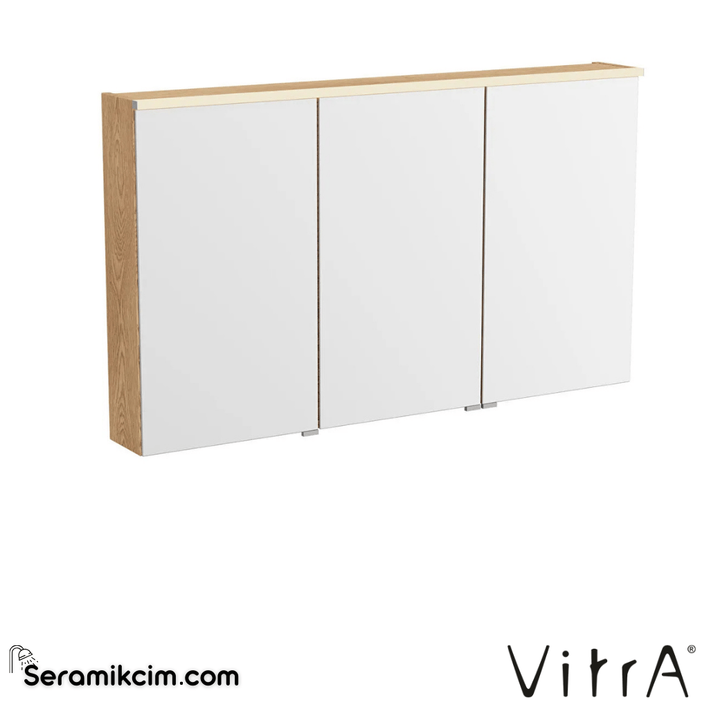 VitrA Metropole Edge Dolaplı Ayna 120 cm, aydınlatmalı sensörlü, açık meşe 67148 - 67148