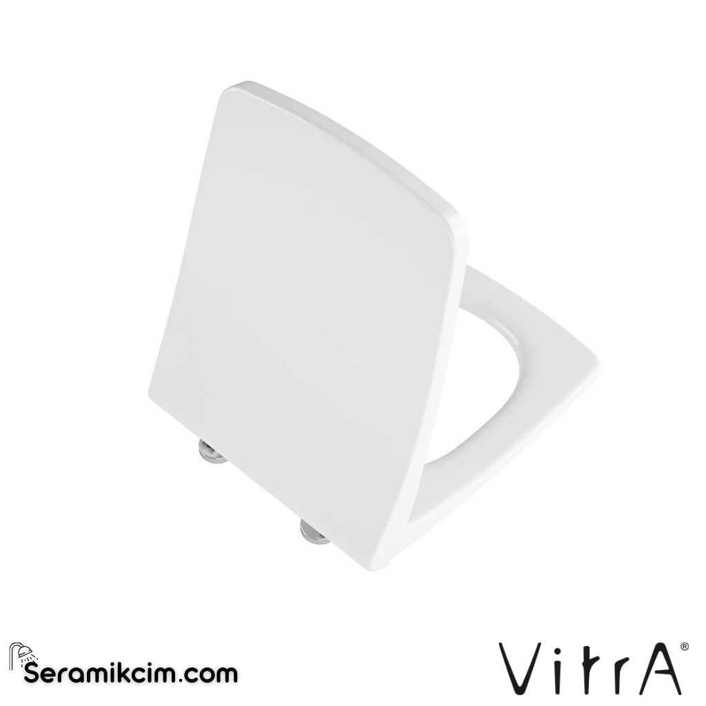 VitrA Metropole Klozet Kapağı Slim, Duroplast, Üstten Sıkmalı Yavaş Kapanır, Kolay Sök-Tak, Metal Menteşeli, Beyaz 132-003R009 - 132-003R009