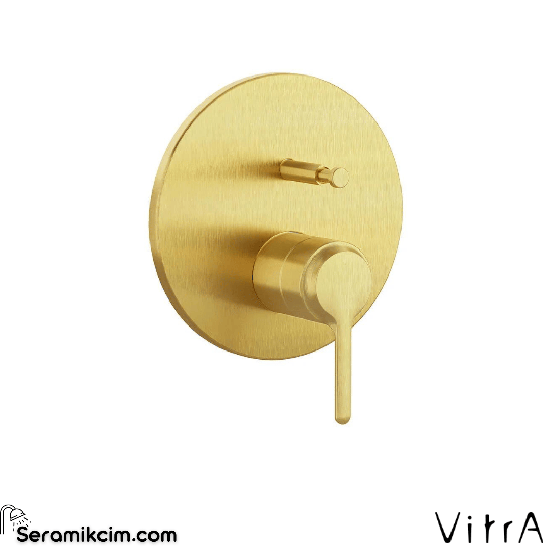 Vitra Origin Classic Ankastre Banyo Bataryası (Minibox) (Sıva Üstü Grubu), Fırçalı Altın