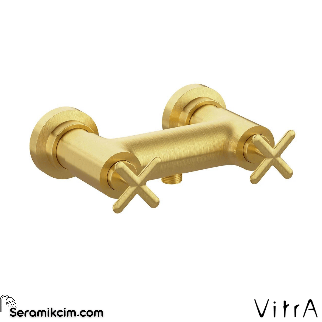 Vitra Origin Classic Duş Bataryası, Fırçalı Altın