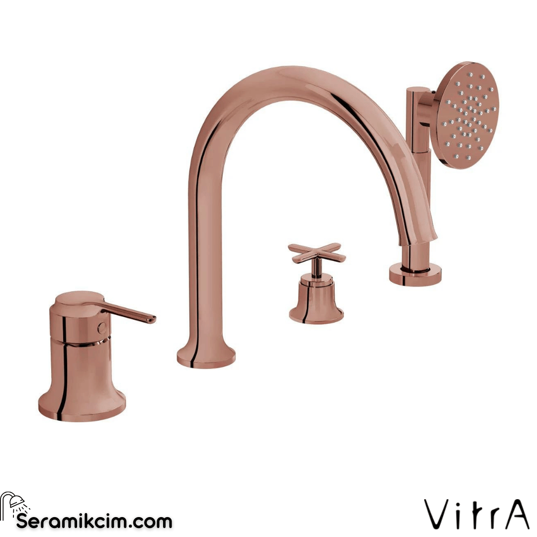 Vitra Origin Classic Küvet Bataryası (4 Delikli), Soft Bakır