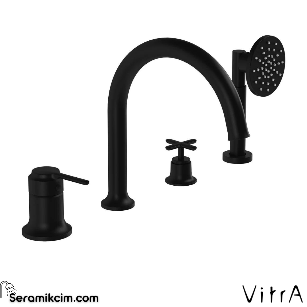 Vitra Origin Classic Küvet Bataryası (4 Delikli), Mat Siyah