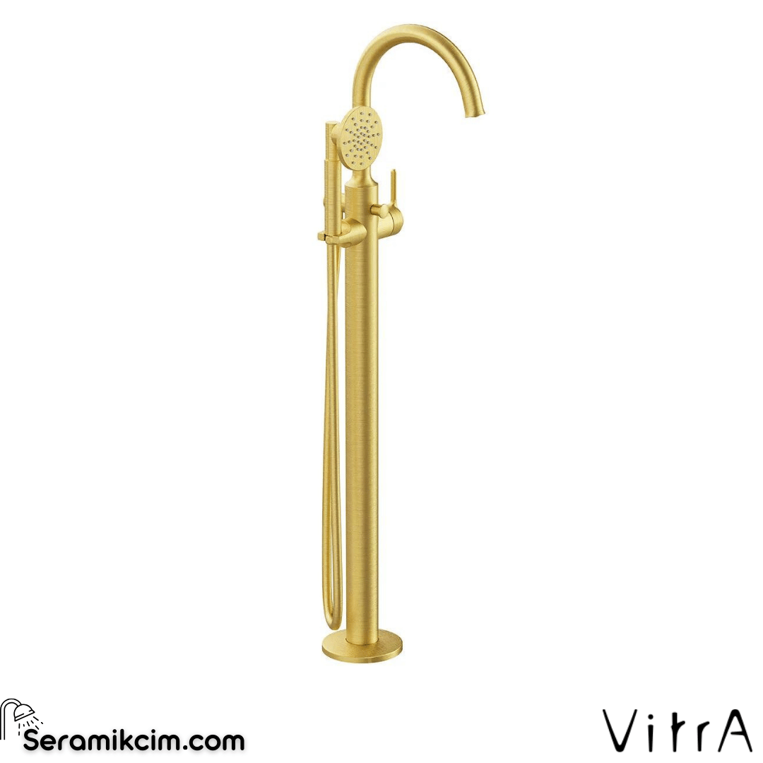 Vitra Origin Classic Küvet Bataryası (Yerden, El Duşlu), Fırçalı Altın