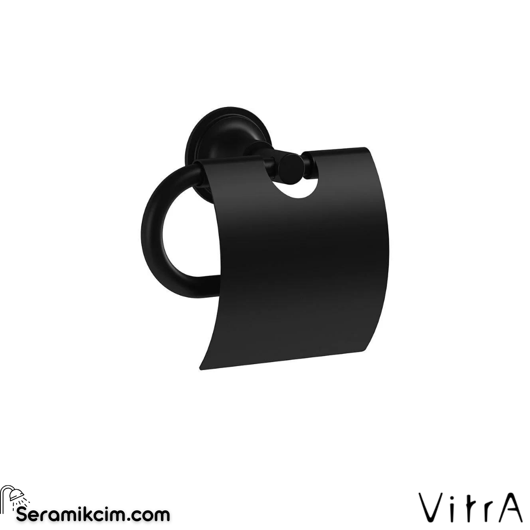 Vitra Origin Classic Tuvalet Kağıtlığı (Kapaklı) (Siyah)