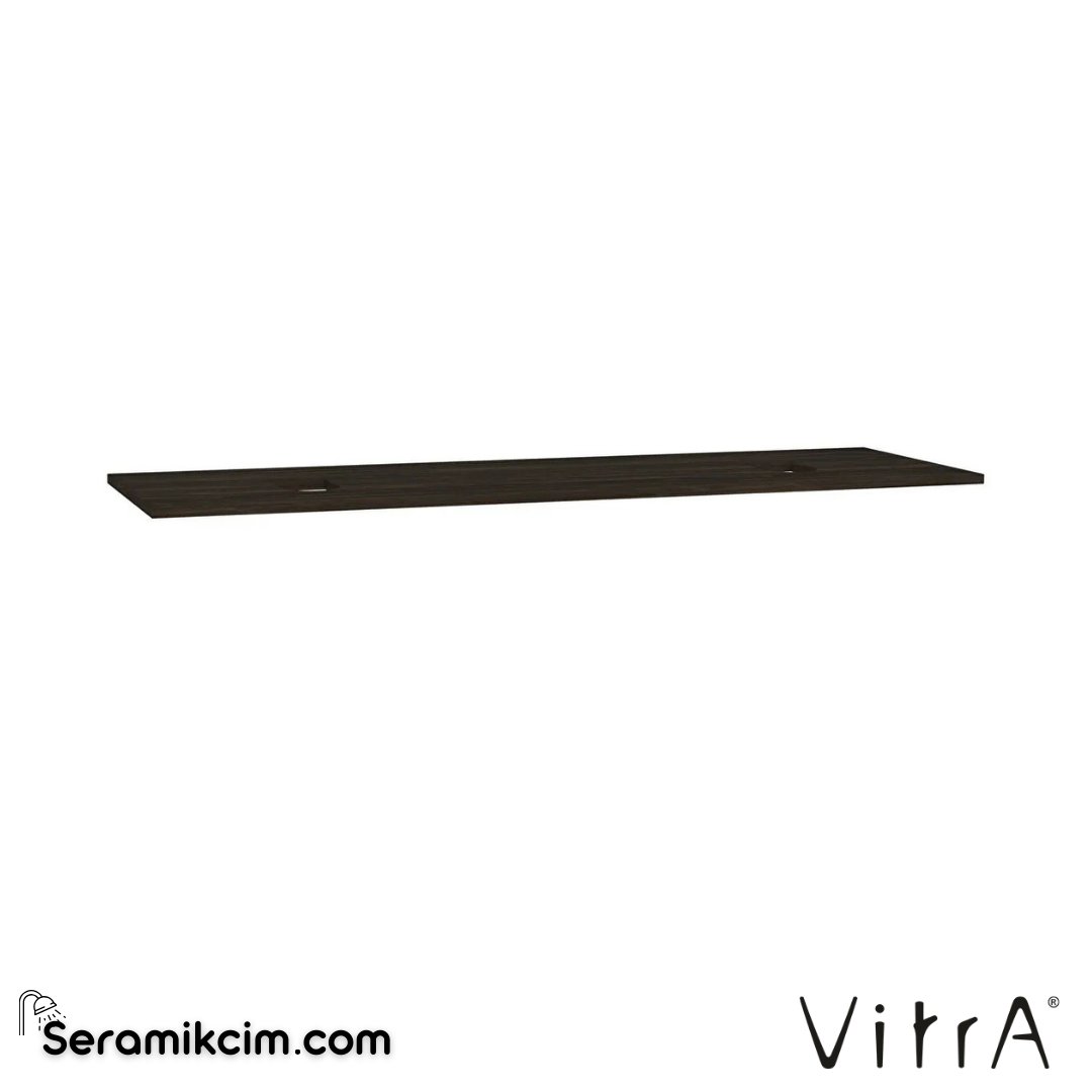 VitrA Origin Üst Tezgah 150 cm, ahşap armatür deliksiz, çift sifon delikli, karaağaç 65940 - 65940