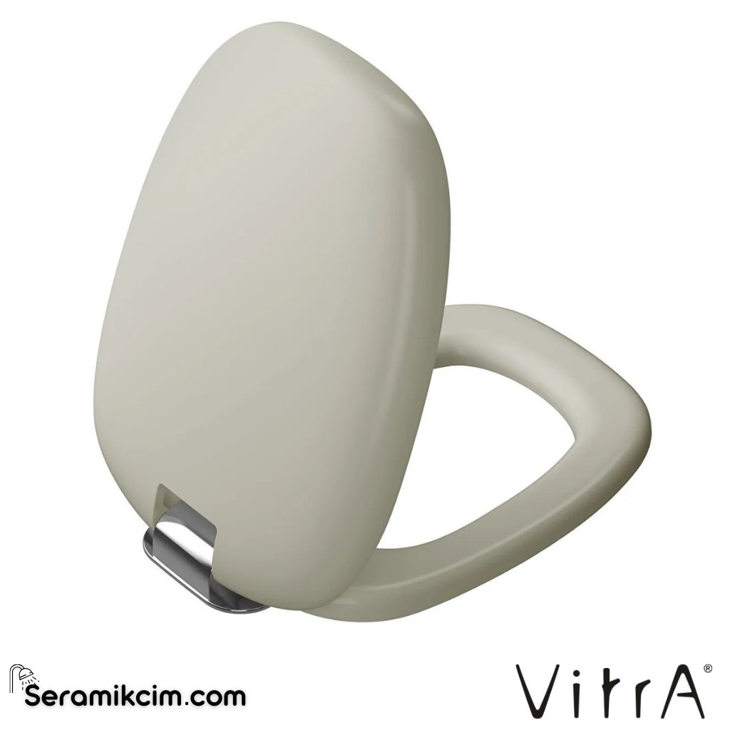 VitrA Plural Klozet Kapağı Duroplast, Üstten Sıkmalı Yavaş Kapanır, Kolay Sök-Tak, Metal Menteşeli, Mat Bej 126-420-009 - 126-420-009