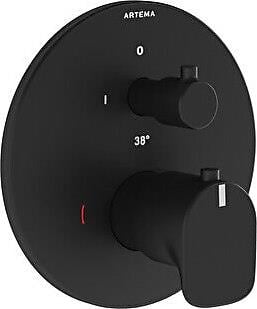 Vitra Root Round Ankastre Termostatik Banyo Bataryası (V-Box Sıva Üstü Grubu), Mat Siyah - A4269536