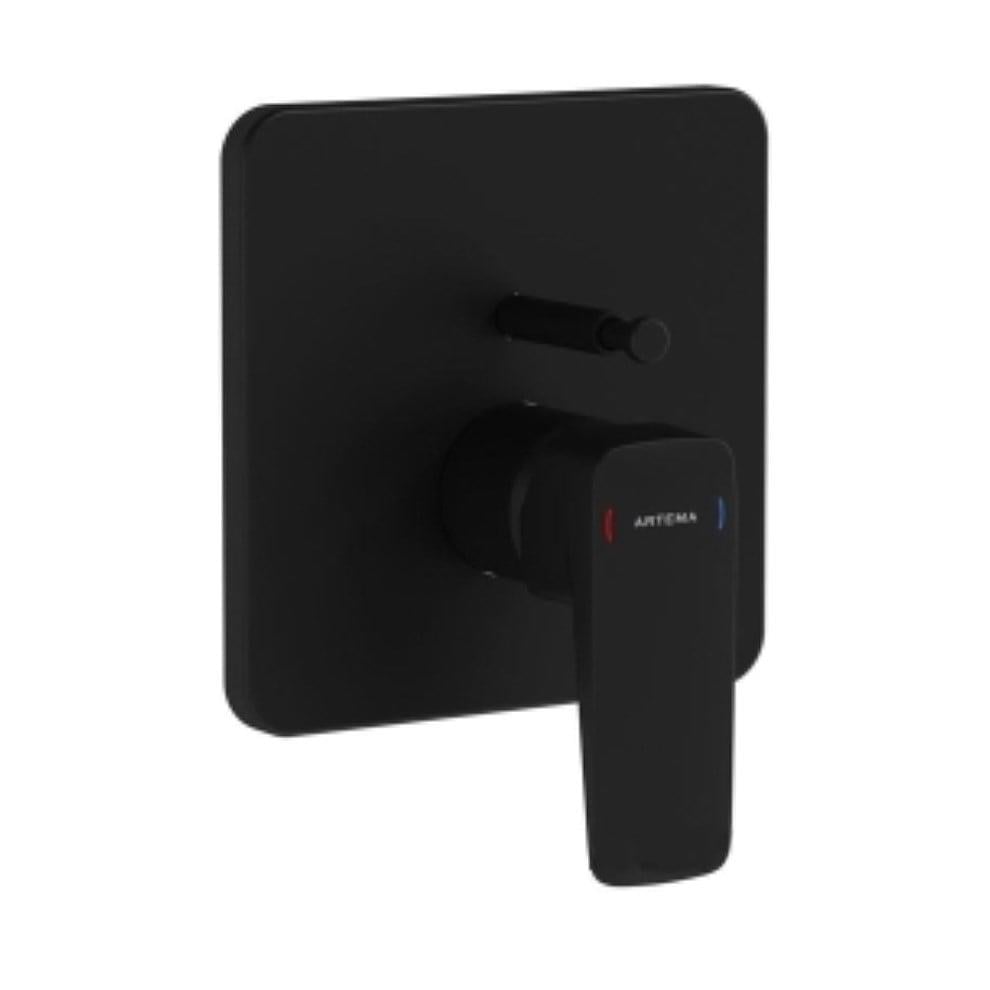 Vitra Root Square Ankastre Banyo Bataryası (V-Box Sıva Üstü Grubu), Mat Siyah - A4282836
