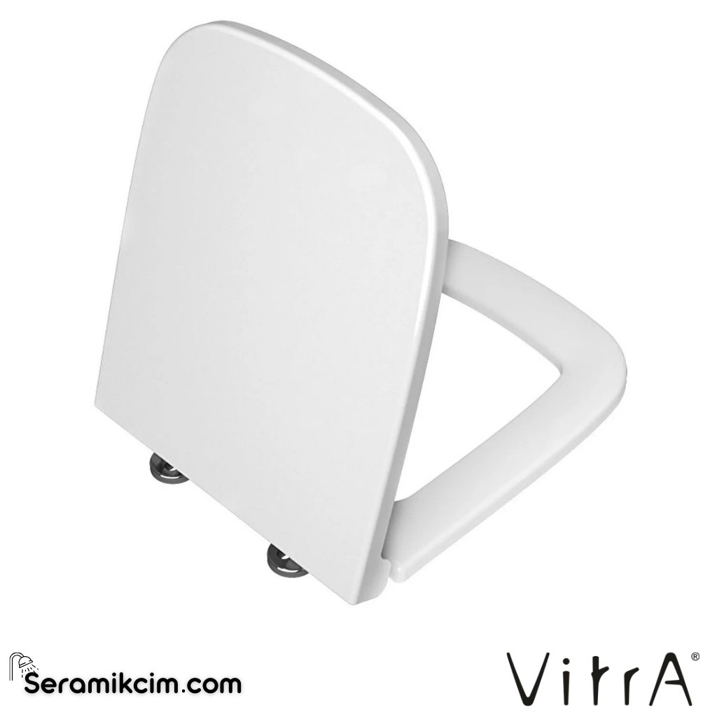 VitrA S20 Klozet Kapağı Duroplast, Üstten Sıkmalı Yavaş Kapanır, Kolay Sök-Tak, Metal Menteşeli, Beyaz 77-003R009 - 77-003R009