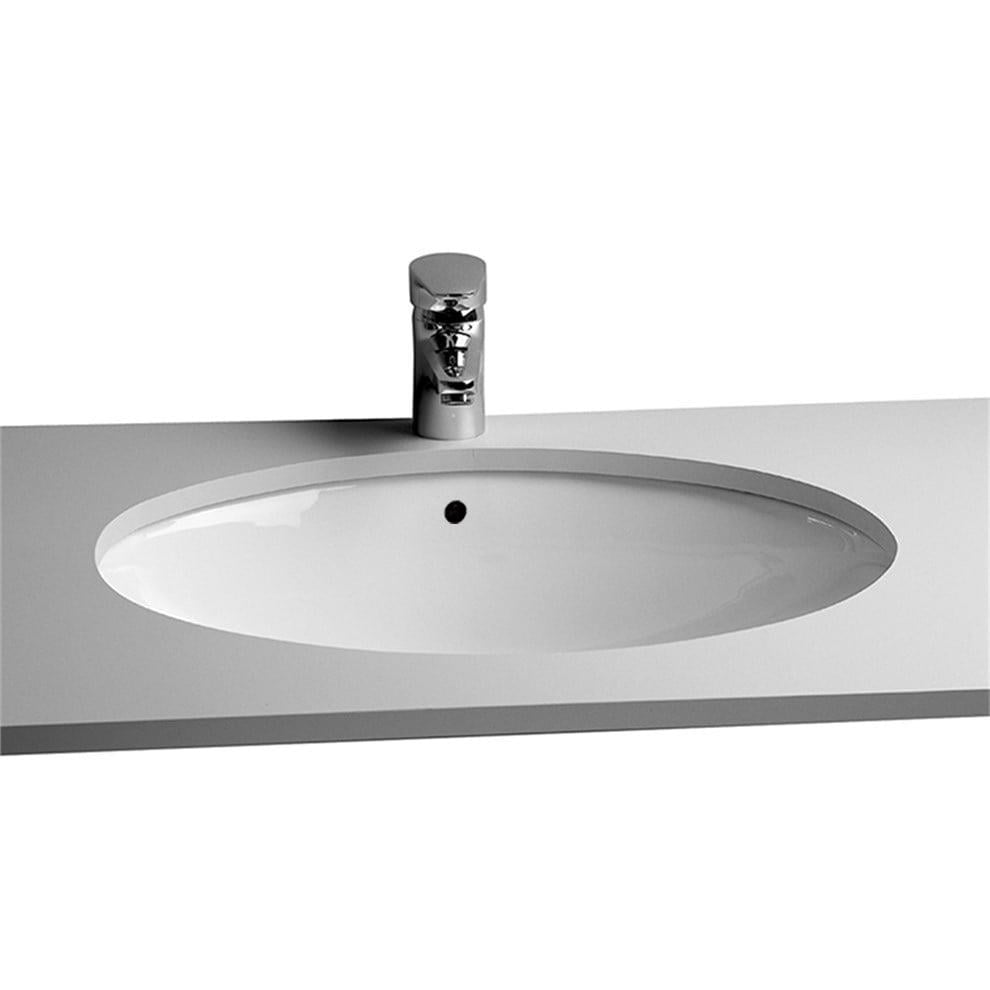 Vitra S20 Tezgahaltı Lavabo Oval, 60X45 Cm Armatür Deliksiz, Su Taşma Delikli, Beyaz - 6069B003-0012