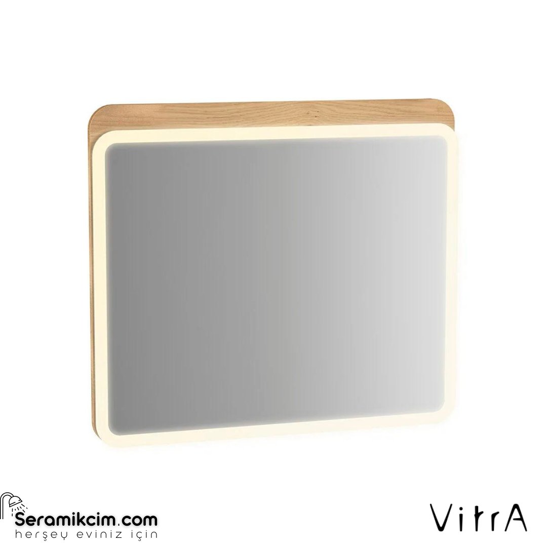 Vitra Sento Aydınlatmalı Ayna, 80 Cm, Açık Meşe