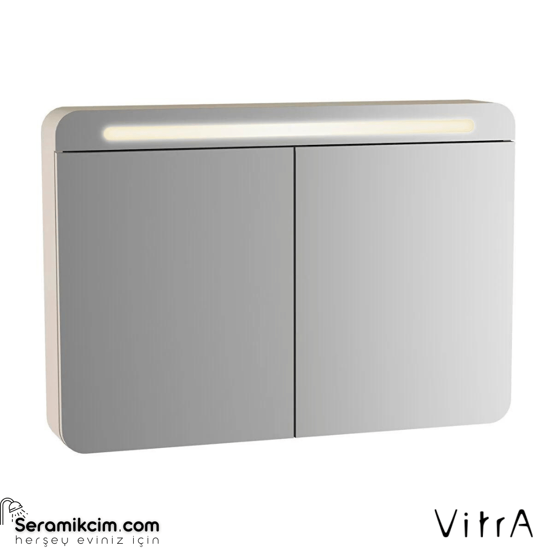 Vitra Sento Aydınlatmalı Dolaplı Ayna, 100 Cm, Mat Antrasit