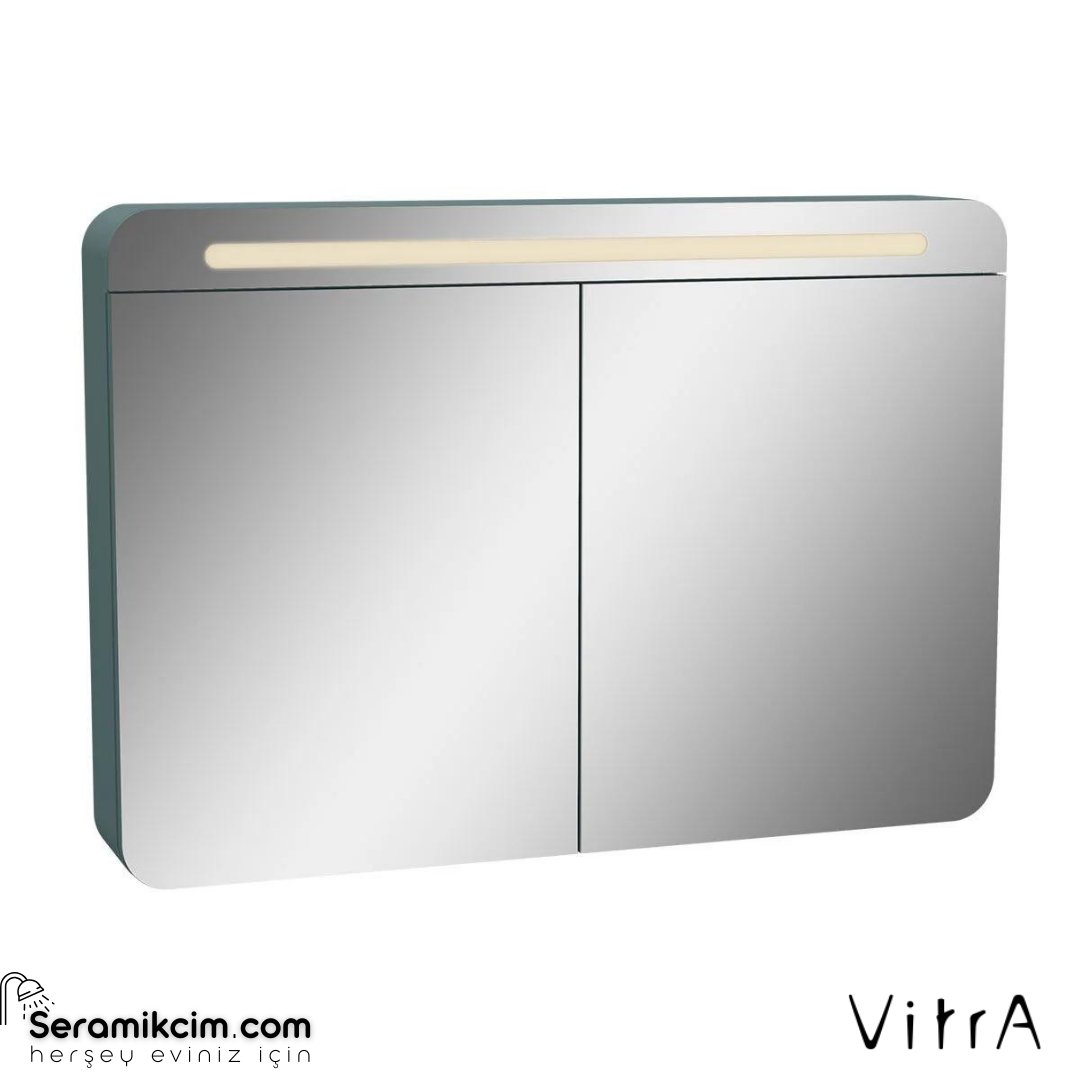 Vitra Sento Dolaplı Ayna, 100 Cm, Mat Fiyord Yeşili