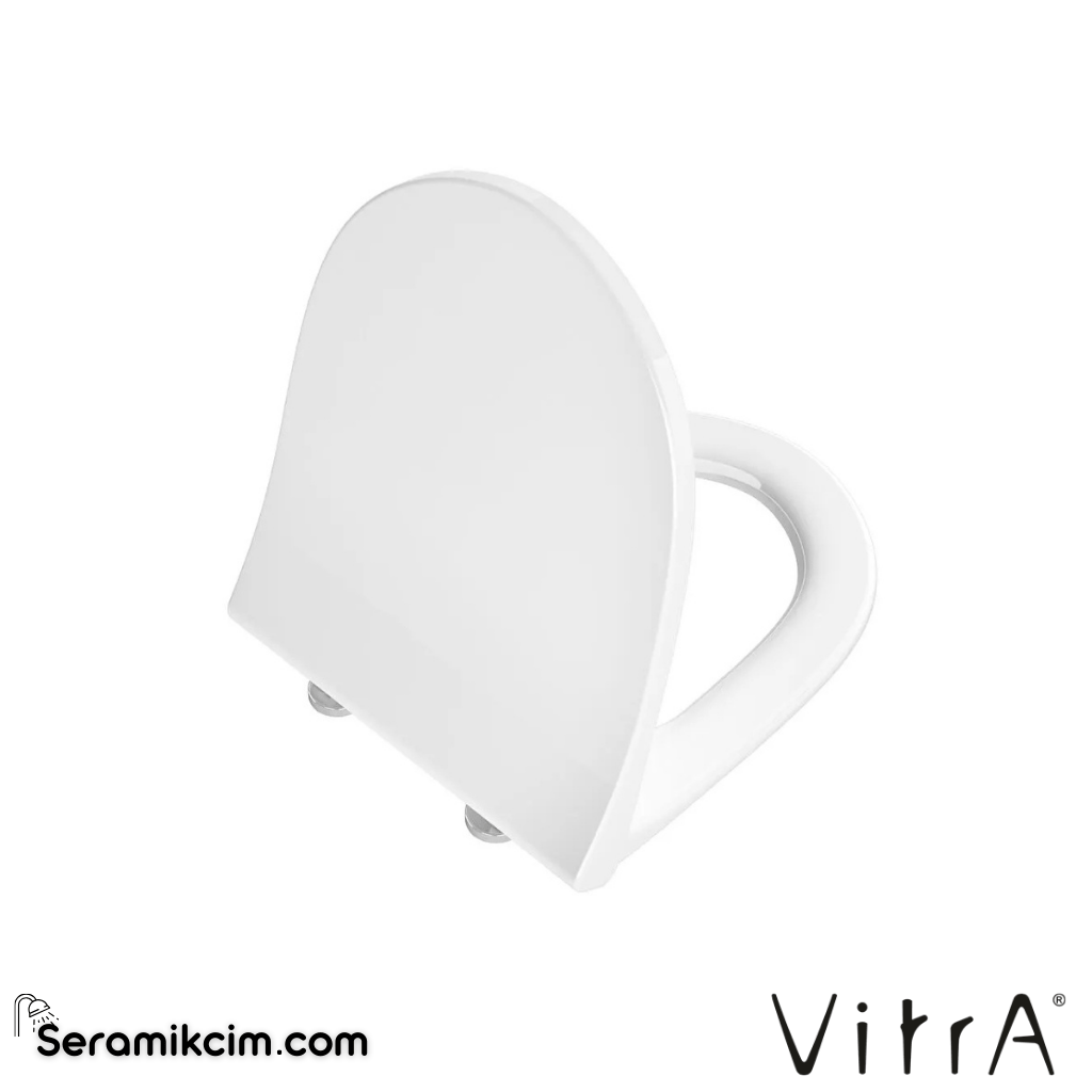 VitrA Sento Klozet Kapağı Slim, Duroplast, Üstten Sıkmalı Metal Menteşeli, Beyaz 130-003-001 - 130-003-001