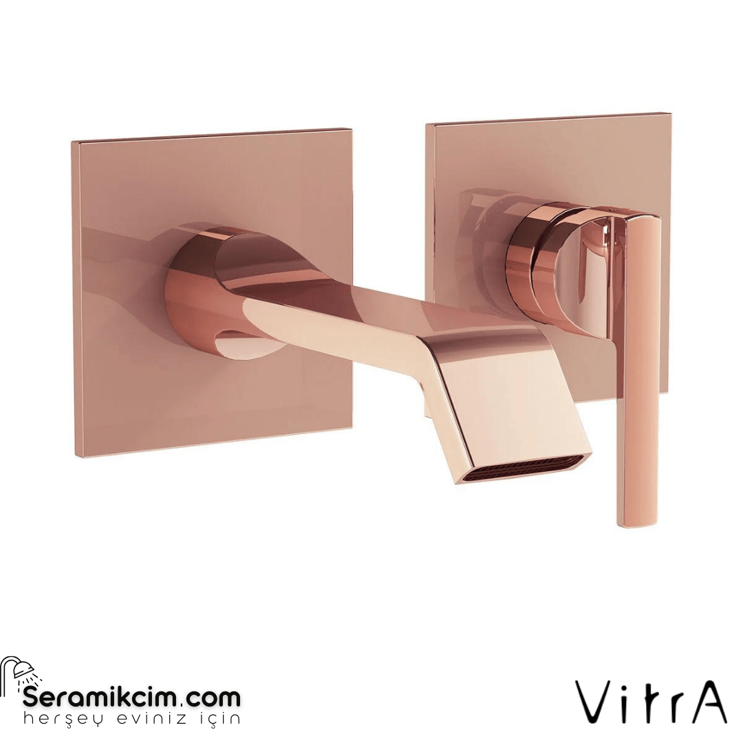 Vitra Suit Ankastre Lavabo Bataryası Sıva Üstü, Soft Bakır