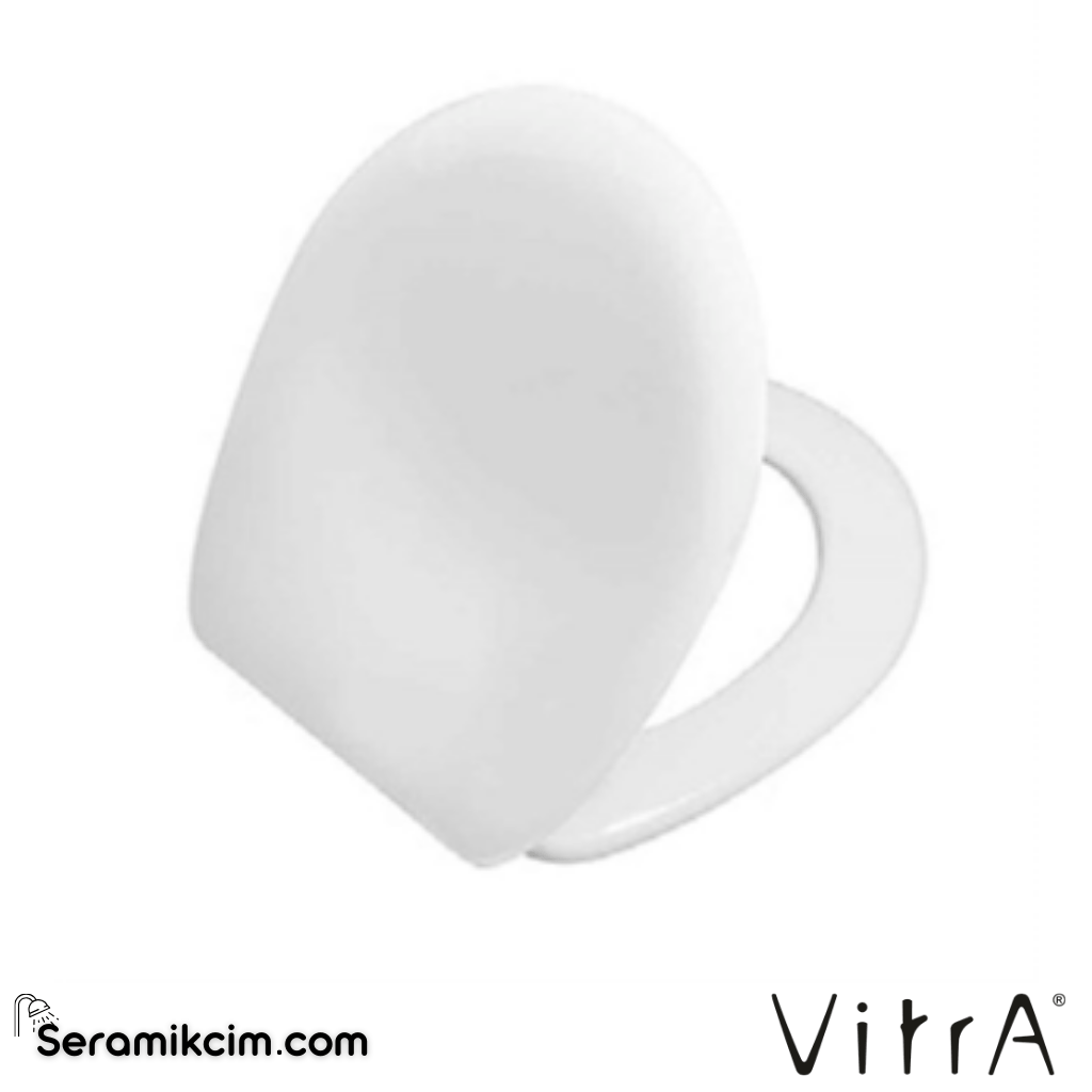 VitrA Universal Klozet Kapağı Duroplast, Üstten Sıkmalı Yavaş Kapanır, Kolay Sök-Tak, Metal Menteşeli, Beyaz 84-003R009 - 84-003R009