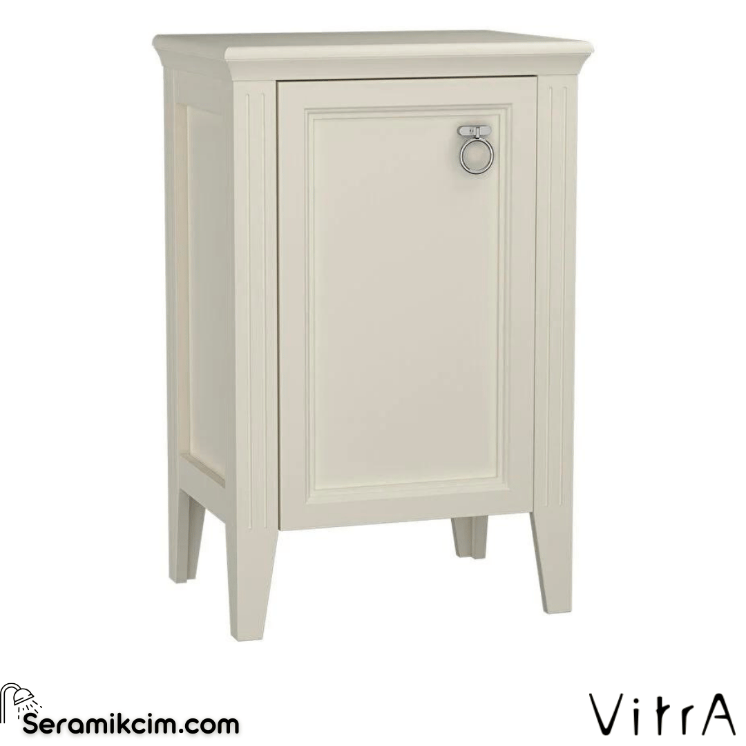 Vitra Valarte Orta Ünite, 55 Cm, Krom Kulplu, Mat Fildişi, Sol
