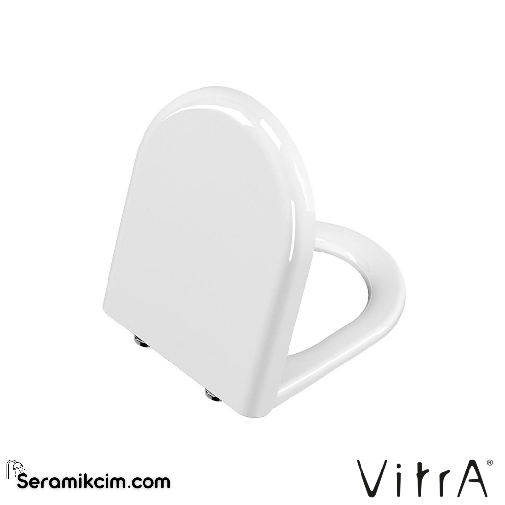 VitrA Zentrum Klozet Kapağı Duroplast, Üstten Sıkmalı Yavaş Kapanır, Kolay Sök-Tak, Metal Menteşeli, Beyaz 127-003R009 - 127-003R009